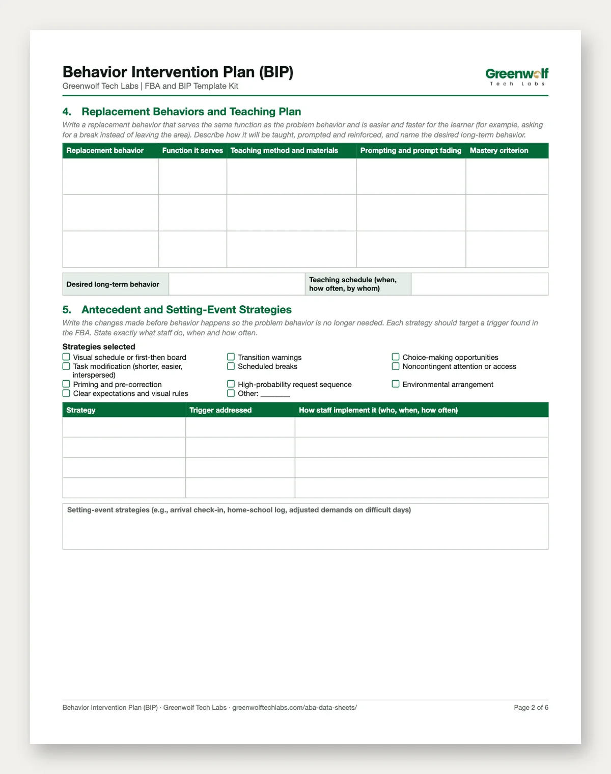 FBA and BIP Template Kit: preview 3