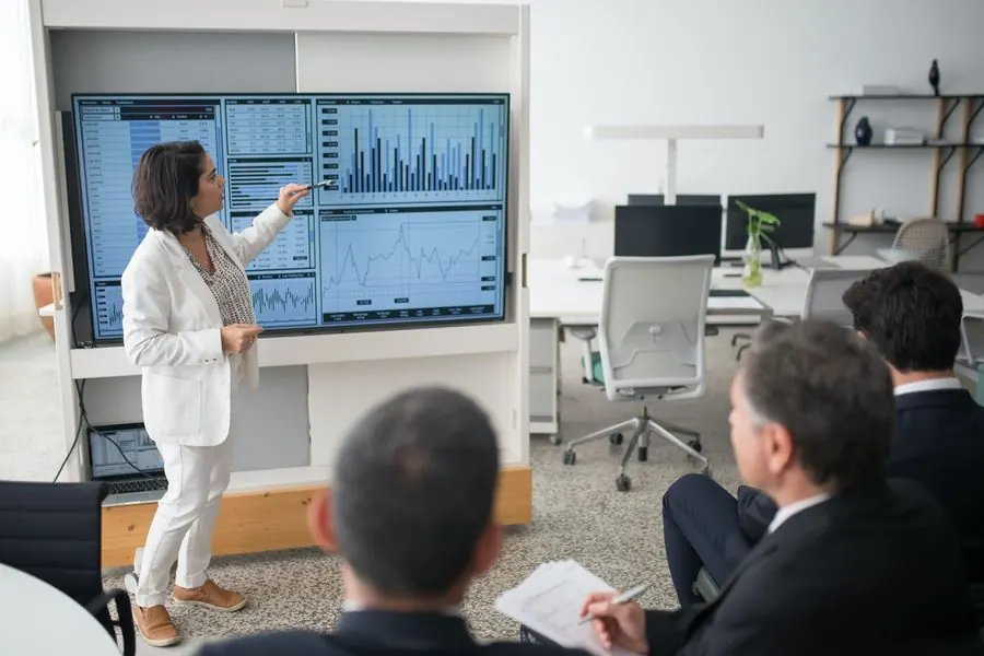 A team reviewing operational reporting
